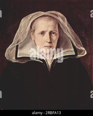 Portrait of the Artist`s Mother 1632 by Guido Reni Stock Photo